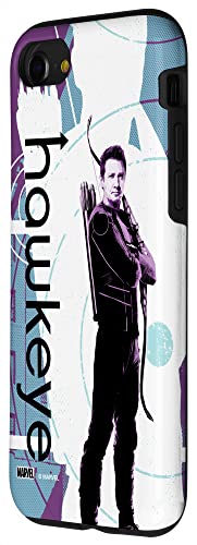 マーベル ホークアイ クリント・バートン ハーフトーン キャラクターポスター スマホケース iPhone SE (2020) / 7 / 8 用