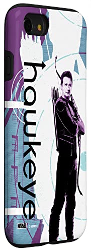 マーベル ホークアイ クリント・バートン ハーフトーン キャラクターポスター スマホケース iPhone SE (2020) / 7 / 8 用