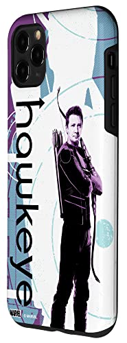 マーベル ホークアイ クリント・バートン ハーフトーン キャラクターポスター スマホケース iPhone 11 Pro Max 用