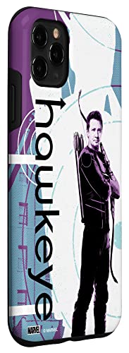 マーベル ホークアイ クリント・バートン ハーフトーン キャラクターポスター スマホケース iPhone 11 Pro Max 用