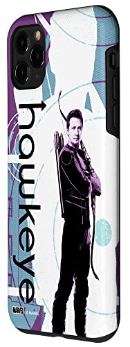 マーベル ホークアイ クリント・バートン ハーフトーン キャラクターポスター スマホケース iPhone 11 Pro 用