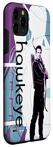 マーベル ホークアイ クリント・バートン ハーフトーン キャラクターポスター スマホケース iPhone 11 Pro 用