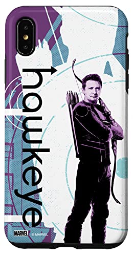 マーベル ホークアイ クリント・バートン ハーフトーン キャラクターポスター スマホケース iPhone XS Max 用