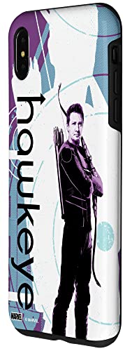 マーベル ホークアイ クリント・バートン ハーフトーン キャラクターポスター スマホケース iPhone XS Max 用