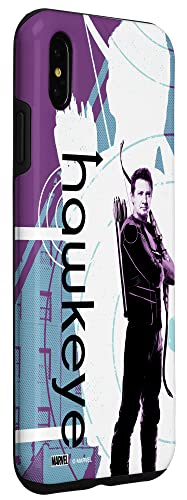 マーベル ホークアイ クリント・バートン ハーフトーン キャラクターポスター スマホケース iPhone XS Max 用