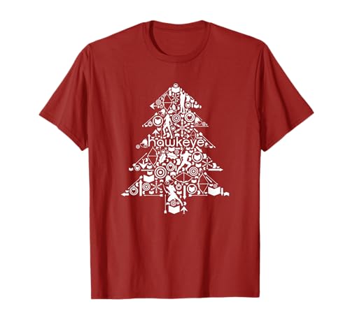 マーベル ホークアイ クリント・バートン ケイト・ビショップ クリスマスツリー Tシャツ