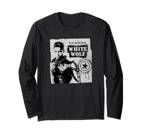 ファルコンとウィンター・ソルジャーバッキー・バーンズ・ホワイト・ウルフ 長袖Tシャツ