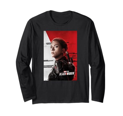 マーベル ブラック・ウィドウ ナターシャ・ロマノフ ティーザー 映画ポスター 長袖Tシャツ