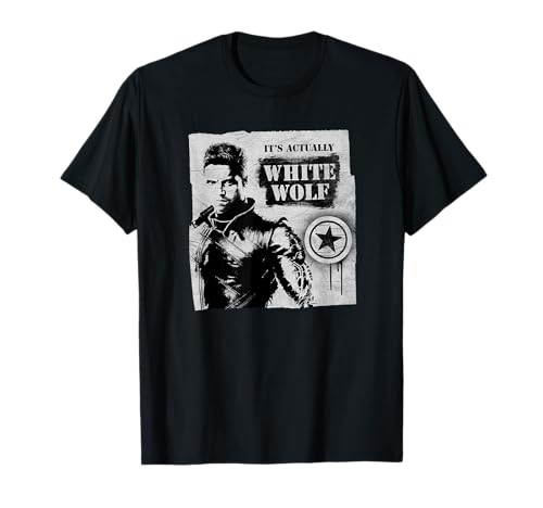ファルコンとウィンター・ソルジャーバッキー・バーンズ・ホワイト・ウルフ Tシャツ