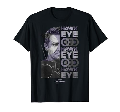 Marvel ホークアイ ハーフフェイス スプリットデザイン Tシャツ