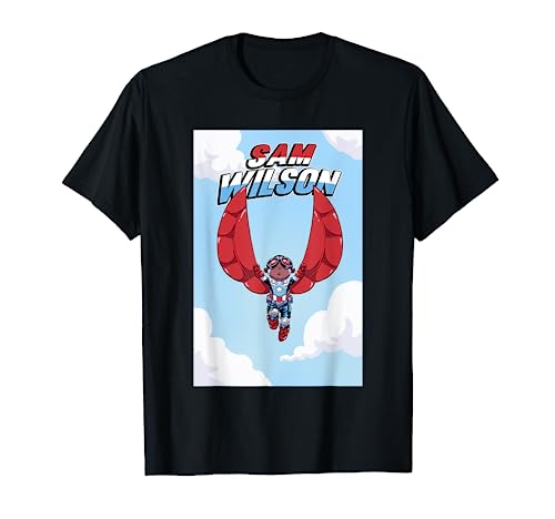 マーベルコミックス レトロ クラシック サム ウィルソン ファルコン ちびショット Tシャツ