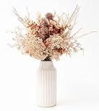 WillingYou ドライフラワー ブーケ 壁掛け 花束 ドライフラワー 風 造花 フェイク 前撮り 玄関 インテリア テーブル 装飾 花 プレゼント 1束入り ベージュ