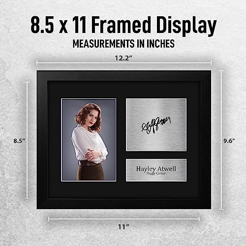 HWC Trading Hayley Atwell キャプテン・アメリカ ペギー・カーター フレーム入りギフト 映画記念品ファンへのサイン入りサイン入りサイン入り写真-USレターサイズ