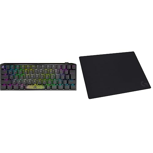【セット買い】CORSAIR USB-A K70 PRO MINI RGB 60% ワイヤレスゲーミングキーボード ホットスワップキーボード ブラック MX SPEED軸 CH-9189014-JP & Logicool G ロジクール G ゲーミングマウスパッド G640 クロス 表面 大型 サイズ マウスパッド G640s 国内正規品 ブラック