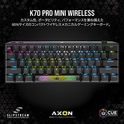 【セット買い】CORSAIR USB-A K70 PRO MINI RGB 60% ワイヤレスゲーミングキーボード ホットスワップキーボード ブラック MX SPEED軸 CH-9189014-JP & Logicool G ロジクール G ゲーミングマウスパッド G640 クロス 表面 大型 サイズ マウスパッド G640s 国内正規品 ブラック