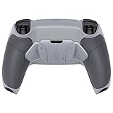 eXtremeRate ps5コントローラーBDM-010&BDM-020に対応用プログラムできる背面パドルプラスティック製RISE4リマップキット、ps5コントローラーに対応用アップグレードボードとラバーグリップ付き再設計されたバックケース&背面ボタン4つ‐ps5本体ではない【灰白&クラシックグレー】
