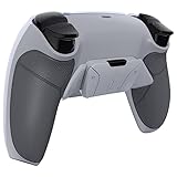 eXtremeRate ps5コントローラーBDM-010&BDM-020に対応用プログラムできる背面パドルプラスティック製RISE4リマップキット、ps5コントローラーに対応用アップグレードボードとラバーグリップ付き再設計されたバックケース&背面ボタン4つ‐ps5本体ではない【灰白&クラシックグレー】