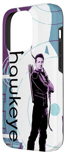 マーベル ホークアイ クリント・バートン ハーフトーン キャラクターポスター スマホケース iPhone 14 Pro 用
