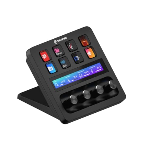 【Amazon.co.jp限定】Elgato Stream Deck +, オーディオミキサー, コンテンツクリエイターのためのライブ制作とスタジオコントローラー, ストリーミング, 配信, ゲーミング, カスタム可能なタッチストリップとダイヤルおよびLCDキー搭載, Mac/PC対応