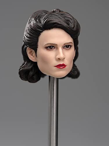 1/6ヘッド スカルプト女キャプテン・アメリカの彼女ペギー・カーターモデルは12インチ兵士の動く人形体に適している