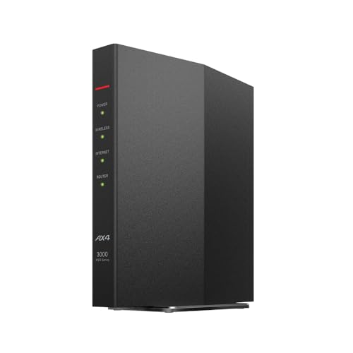 バッファロー Wi-Fi 6 ルーター 2401+573Mbps WSR-3000AX4P/NBK | 【Amazon.co.jp限定】, 11ax, ブラック