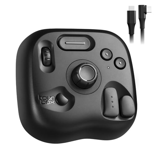 TourBox Lite エントリー左手デバイス・片手キーボード ペンタブ最適パートナー Clip Studio Paintほか対応 直感ブラインド操作 専用ソフトでカスタム自在 日常作業・軽創作の作業効率向上｜Mac/Windows対応・有線（本体のみ）