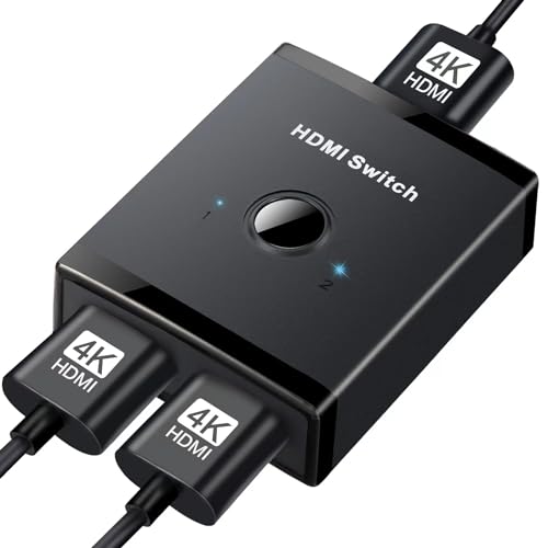 【2026新型】HDMI 切替器 4k@60Hz 分配器 NUIKOTI双方向 HDMIセレクター 1入力2出力/2入力1出力 手動 切り替え器 Xbox PS5/4/3 TV Stick PC ブルーレイプレーヤー テレビ プロジェクター 等に適用