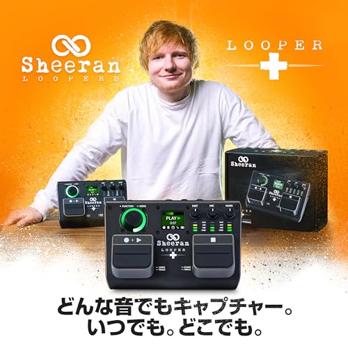 SHEERAN LOOPER + ルーパー デュアル・トラック・ペダル エフェクター ギター ベース キーボード ヴォーカルなどのためのマルチエフェクター ルーパー エフェクター 128ループ保存可 4つのループモード LEDディスプレイ オーディオインターフェース付き