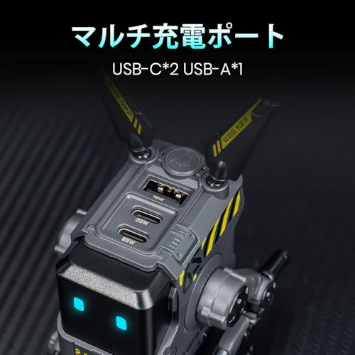 GravaStar ALPHA65 PD 充電器 65W 急速充電器 USB-C*2とUSB-A*1 PD3.0 PPS規格対応 Type-C 3台同時充電 acアダプター Windows PC MacBook iPad Pro iPhone Galaxy Android switch対応 PSE認証済 グレー