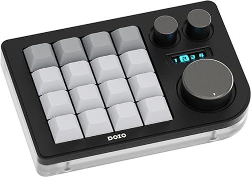 KB16 マクロメカニカルキーボードアルミニウム製/片手キーボード/RGB VIA ホットスワップ プログラム機能対応可能/16キー/Ps Pr LrC Blenderなどのソフトに利用可能 (黒)