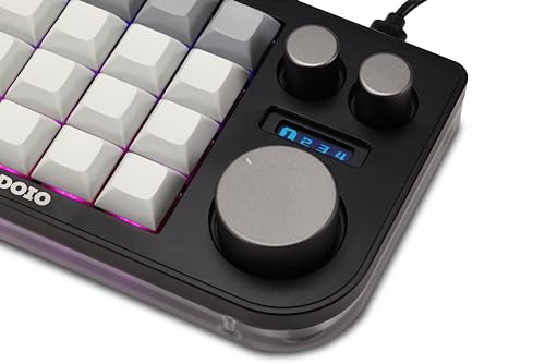 KB16 マクロメカニカルキーボードアルミニウム製/片手キーボード/RGB VIA ホットスワップ プログラム機能対応可能/16キー/Ps Pr LrC Blenderなどのソフトに利用可能 (黒)