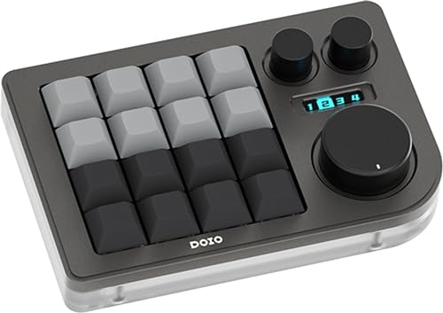 KB16 マクロメカニカルキーボードアルミニウム製/片手キーボード/RGB VIA ホットスワップ プログラム機能対応可能/16キー/Ps Pr LrC Blenderなどのソフトに利用可能 (グレー)