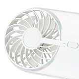 【2024年モデル】Francfranc フランフラン フレ キャリーファン オーロラ ホワイト 薄型 携帯扇風機 3段階風量調整 USB充電 Type-C 対応