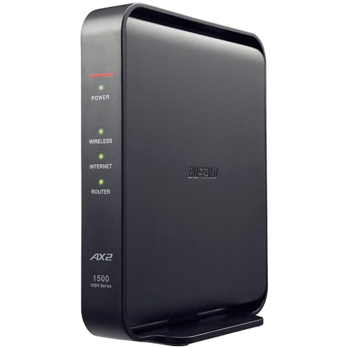 【Amazon.co.jp限定】 バッファロー WiFi ルーター 無線LAN Wi-Fi 6 11ax / 11ac AX1500 1201+300Mbps Easy Mesh 日本メーカー 【 iPhone 16e / 16 / 15 / 14 / Nintendo Switch / PS5 動作確認済み 】 エコパッケージ WSR-1500AX2L/N