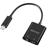 バッファロー オーディオ 変換 アダプター USB Type C to 3.5mm PD充電 100W ハイレゾ DAC搭載 高耐久 iPhone 16対応 ブラック BSMPCPD355BK
