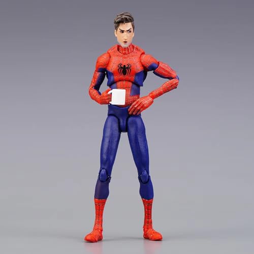 スパイダーマン(ピーター・ パーカー) Spider Man マーベル Marvel 塗装済み可動フィギュア PVC トイ像 人形モデル フィギュアーツ スパイダーマン平行宇宙 スパイダーマンが宇宙を縦横に走る おもちゃの模型 フィギュア漫画の周辺二次元の置物プレゼント 子ども向けフィギュア 記念品 贈り物 誕生日プレゼント [並行輸入品]