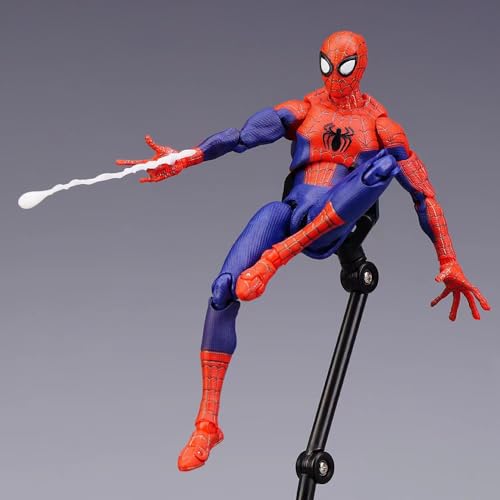 スパイダーマン(ピーター・ パーカー) Spider Man マーベル Marvel 塗装済み可動フィギュア PVC トイ像 人形モデル フィギュアーツ スパイダーマン平行宇宙 スパイダーマンが宇宙を縦横に走る おもちゃの模型 フィギュア漫画の周辺二次元の置物プレゼント 子ども向けフィギュア 記念品 贈り物 誕生日プレゼント [並行輸入品]