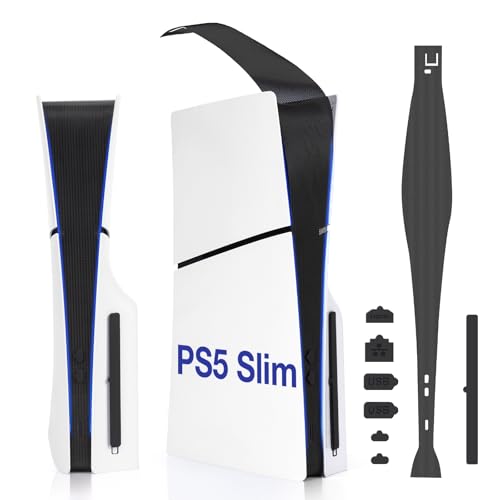L'QECTED 新型PS5 Slim（CFI-2000）用 ホコリキャッチャー【ホコリ侵入防止/USBキャップ/新型PS5両エディション対応】PS5 Slim 防塵フィルター 防毛・通気性・ 放熱