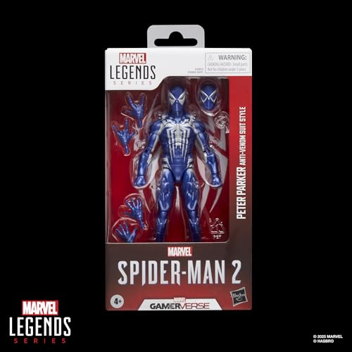 ハズブロ（Hasbro）MARVEL マーベルレジェンドシリーズ ゲーマーバース ピーター・パーカー アンチヴェノムスーツスタイル、『スパイダーマン 2』 のビデオゲームを再現したコレクション用の 15 cm のアクションフィギュア G0837 正規品