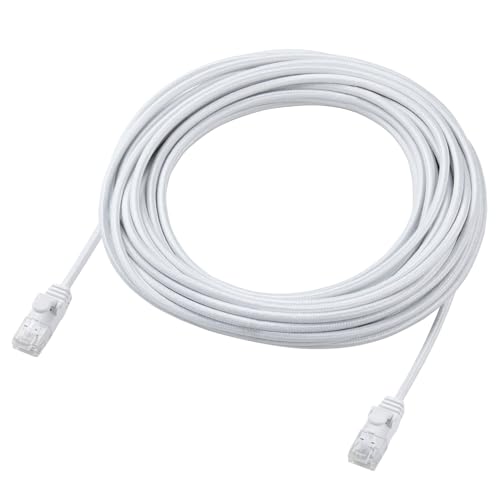 エレコム LANケーブル CAT6A 10m 爪折れ防止 メッシュケーブル ホワイト ECLD-GPAM/WH100