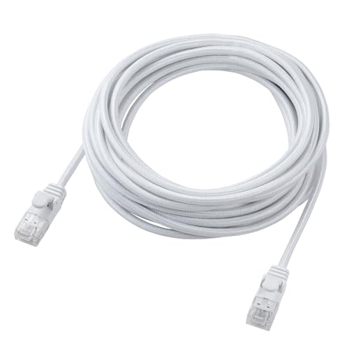 エレコム LANケーブル CAT6A 5m 爪折れ防止 メッシュケーブル ホワイト ECLD-GPAM/WH50