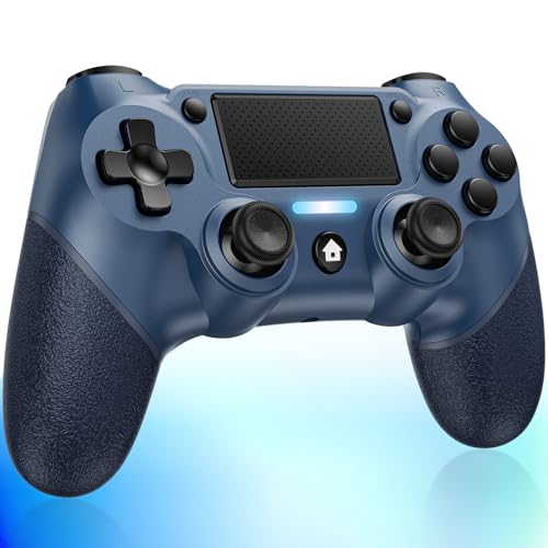 P4 コントローラー ワイヤレスコントローラー Turbo連射機能 無線 Bluetooth接続 1000mAh 遅延なし 二重振動 ジャイロセンサー機能 重力感応 高耐久ボタン ゲームパット ヘッドフォンジャック付き P4/P3/PC対応 日本語取扱説明書