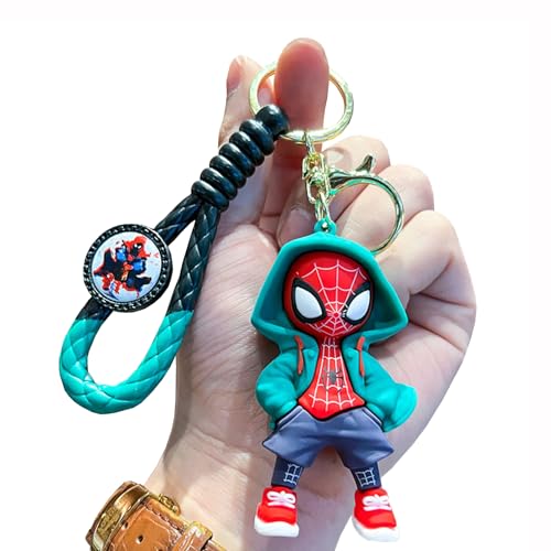 [Fehose] キーホルダー ファション ヒーロー漫画デザイン 車用キーホルダー かわいいバックパックチャーム 子供の女の子の男の子の (アニメ-04)