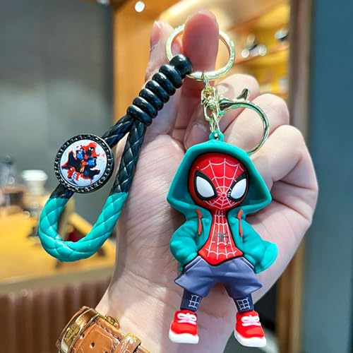 [Fehose] キーホルダー ファション ヒーロー漫画デザイン 車用キーホルダー かわいいバックパックチャーム 子供の女の子の男の子の (アニメ-04)