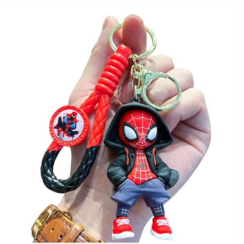 [Fehose] キーホルダー ファション ヒーロー漫画デザイン 車用キーホルダー かわいいバックパックチャーム 子供の女の子の男の子の (アニメ-01)