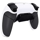 コントローラーではない。eXtremeRate ps5コントローラー(BDM-030&BDM-040&BDM-050)に対応用ラバーグリップ付きプラスティック製RISE4 V3背面リマップキット、ps5コントローラー用アップグレードボード&バックシェルラバーグリップ付き&4バックボタン【ホワイトブラック&ブラック背面ボタン】
