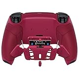 コントローラーではない。eXtremeRate ps5コントローラー(BDM-030&BDM-040&BDM-050)に対応用ラバーグリップ付きプラスティック製RISE4 V3純色の背面リマップキット、ps5コントローラー用アップグレードボード&バックシェルラバーグリップ付き&4バックボタン【コスミックレッド】