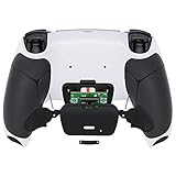 eXtremeRate ps5コントローラーBDM-030&BDM-040&BDM-050に対応用プログラム背面パドルプラスティック製ラバー付きRISE V3リマップキット、ps5コントローラーに対応用アップグレードボードと再設計されたバックケース&背面ボタンアタッチメン‐ps5本体ではない【ホワイト&ブラック】