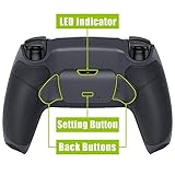 eXtremeRate ps5コントローラーBDM-030&BDM-040&BDM-050に対応用プログラム背面パドルプラスティック製ラバー付きRISE V3リマップキット、ps5コントローラーに対応用アップグレードボードと再設計されたバックケース&背面ボタンアタッチメン‐ps5本体ではない【クラシックグレーゴ&ダークグレー】