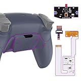 コントローラーではない。eXtremeRate ps5コントローラー(BDM-030&BDM-040&BDM-050)に対応用ラバーグリップ付きプラスティック製RISE4 V3純色の背面リマップキット、ps5コントローラー用アップグレードボード&バックシェルラバーグリップ付き&4バックボタン【ティントゥーラ ネーラ】